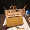 Hermes Kelly 25cm sellier Epsom 2S /Sesame Gold Hardware Full Handmade 088