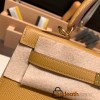 Hermes Kelly 25cm sellier Epsom 2S /Sesame Gold Hardware Full Handmade 088