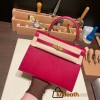Hermes Kelly 25cm sellier Epsom B5 /Ruby Gold Hardware Full Handmade 093