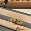 Hermes Kelly 25cm sellier Epsom 0L/ Gris Meyer Gold Hardware Full Handmade 094