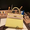 Hermes Kelly 25cm sellier Epsom 9R/Lime Gold Hardware Full Handmade 100
