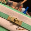 Hermes Kelly 25cm sellier Epsom 3I/Vert Criquet Gold Hardware  Full Handmade 102