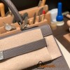 Hermes Kelly 25cm sellier Epsom 8F/ Etain Silver Hardware Full Handmade 103