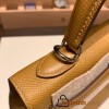 Hermes Kelly 25cm sellier Epsom 2S /Sesame Silver Hardware Full Handmade 108
