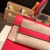 Hermes Kelly 25cm sellier Epsom S3/Rouge Cœur & I6 /Rose Extreme & B3 /Blue Zanzibar  112