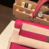 Hermes Kelly 25cm Epsom 0D /Rose Mexico Silver Hardware Full Handmade 130