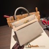 Hermes Kelly 28CM togo 8F /Etain SilverHardware  FullHandmade 001