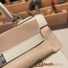 Hermes Kelly 28CM swift 10 /Craie swift SilverHardware  FullHandmade 004