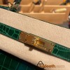 Hermes Kelly 28CM Shiny Crocodile 67 /Vert Fonce GoldHardware    FullHandmade 009