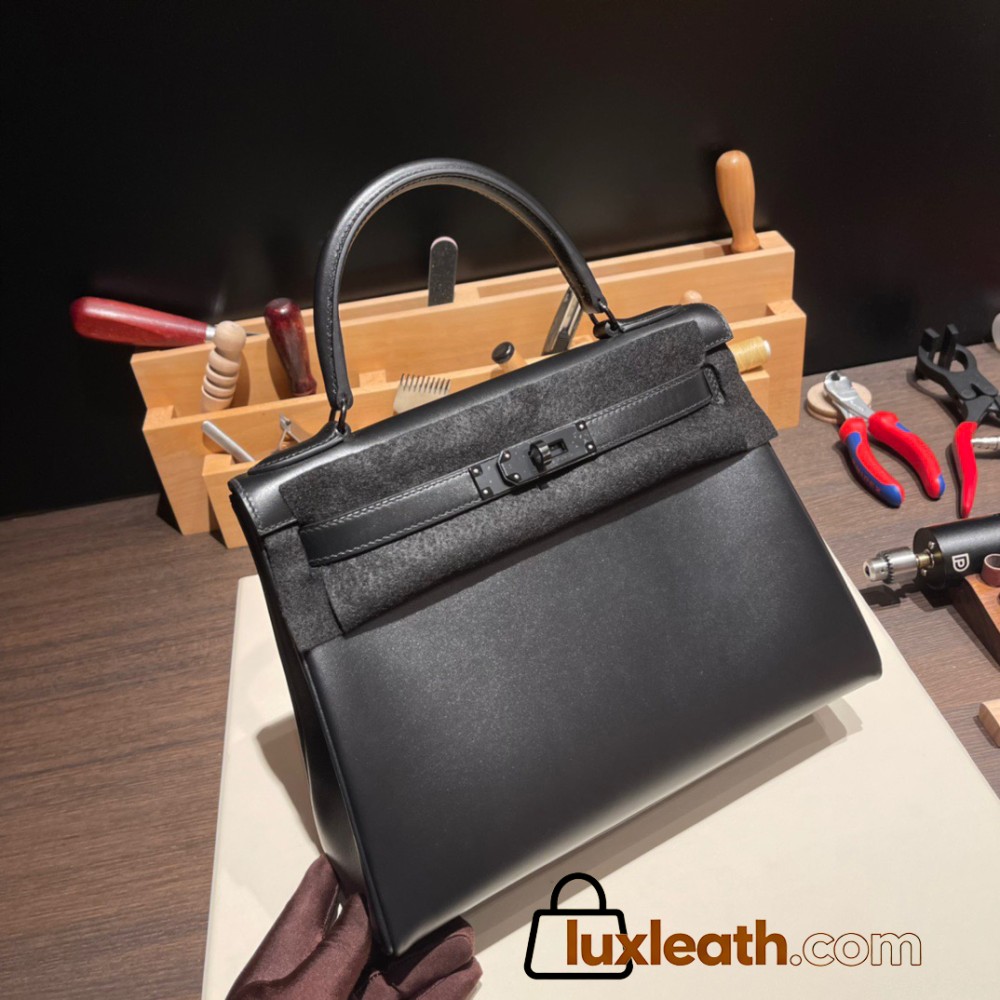 Hermes Kelly 28CM box 89 /Black (Noir) BlackHardware    FullHandmade 012