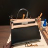 Hermes Kelly 28CM box 89 /Black (Noir) SilverHardware  FullHandmade 013
