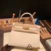 Hermes Kelly 28CM Epsom 10 /Craie GoldHardware    FullHandmade 015
