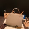 Hermes Kelly 28CM epsom18 /Étoupe Grey SilverHardware  FullHandmade 027