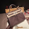 Hermes Kelly 32cm lakis Barenia Silver Hardware 46/Ebene Full Handmade