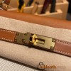 Hermes Kelly 32cm Barenia &canvas 34 /Fauve Gold Hardware  Full Handmade