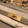 Hermes Kelly 32cm togo Gold Hardware 18 /Étoupe Grey & 8W /Rose Azalee Full Handmade