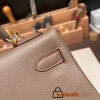 Hermes Kelly 32cm togo Gold Hardware 18 /Étoupe Grey & 8W /Rose Azalee Full Handmade