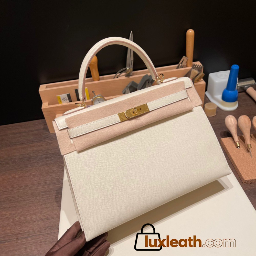 Hermes Kelly 32cm togo10 / Craie Gold Hardware  Full Handmade