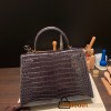 Hermes Kelly 32cm Crocodile Niloticus 88/ Graphite Gold Hardware Full Handmade