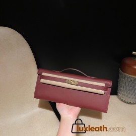Swift 55/Rouge H   kellycut-001 Full Handmade  HERMES  Kelly Cut 