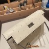 Hermes Kelly danse Ostrich 3C /Parchemin Silver Hardware