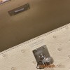 Hermes Kelly danse Ostrich 3C /Parchemin Silver Hardware