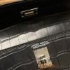 Hermes Kelly danse Matte Alligator Crocodile 89 /Black Silver Hardware
