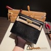 Hermes Kelly danse Lizard 89 /Black (Noir)Gold Hardware