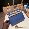 Hermes Kelly danse Lizard73 /Blue Saphir Gold Hardware