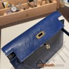 Hermes Kelly danse Lizard73 /Blue Saphir Gold Hardware