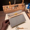Hermes Kelly danse Lizard 8M /Paris Grey  Gold Hardware