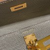 Hermes Kelly danse Lizard 8M /Paris Grey  Gold Hardware