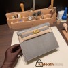 Hermes Kelly danse Lizard M8/Gris Asphalt Gold Hardware