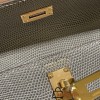 Hermes Kelly danse Lizard M8/Gris Asphalt Gold Hardware