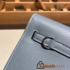Hermes Kelly danse evercolor J7/ Blue Lin Silver Hardware