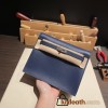 Hermes Kelly danse evercolor 73 /Blue Saphir & 71 /Blue France Silver Hardware