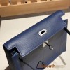 Hermes Kelly danse evercolor 73 /Blue Saphir & 71 /Blue France Silver Hardware