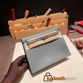 Hermes Kelly danse evercolor 63/Vert Amande Silver Hardware