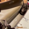 Hermes Kelly danse swift 18 /Étoupe Grey Silver Hardware