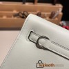 Hermes Kelly danse swift 0S vertdeau fizz Silver Hardware