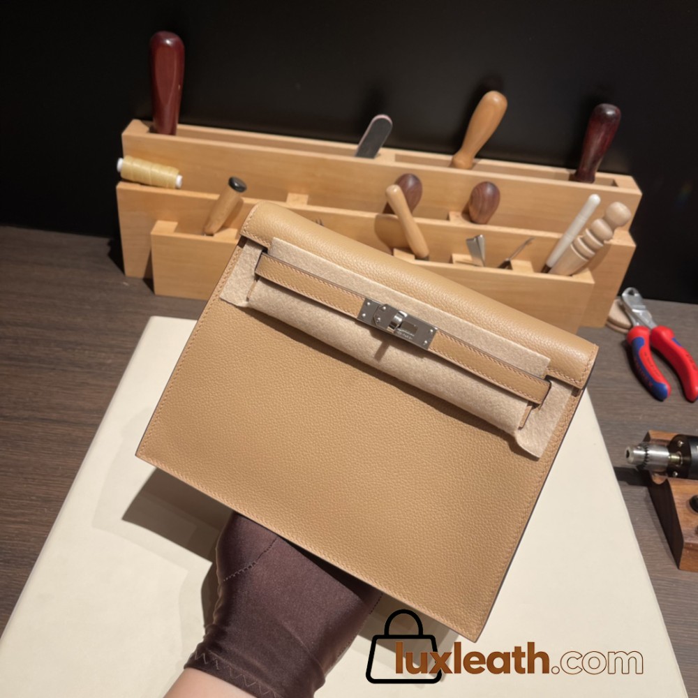 Hermes Kelly danse Evercolor 0M/Chai Silver Hardware