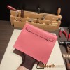 Hermes Kelly danse Evercolor 8W /Rose Azalee Silver Hardware