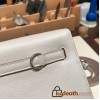 Hermes Kelly danse Evercolor 80 /Pearl Grey Silver Hardware