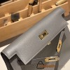 Hermes Kelly danse Evercolor 0L/ Gris Meyer Silver Hardware