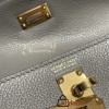 Hermes Kelly danse Evercolor 0L/ Gris Meyer Silver Hardware