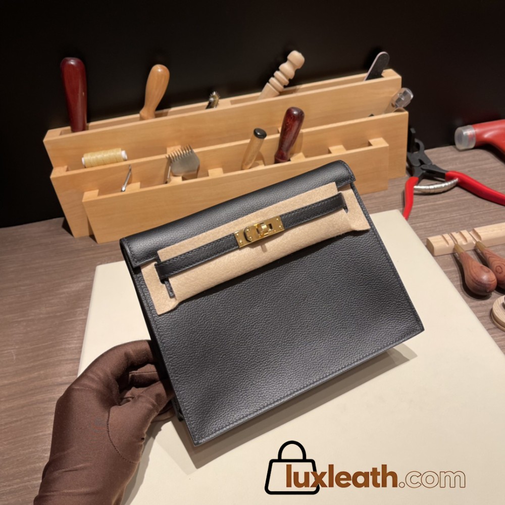 Hermes Kelly danse Evercolor 89 /Black Gold Hardware