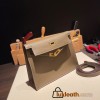Hermes Kelly danse swift 18 /Étoupe Grey Gold Hardware