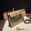 Hermes Kelly danse swift 18 /Étoupe Grey Gold Hardware