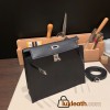 Hermes Kelly danse swift 89 /Black Silver Hardware