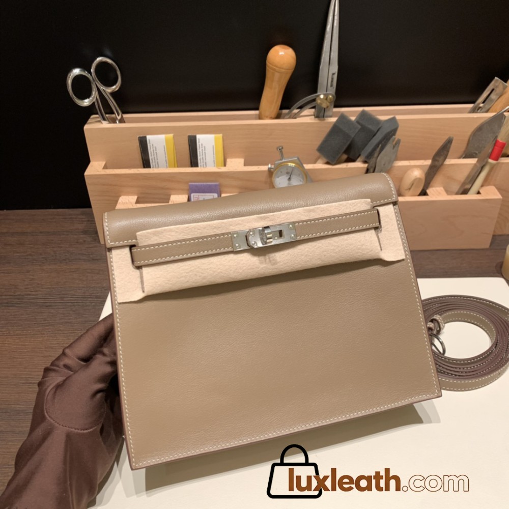 Hermes Kelly danse swift D0 /Beige de Weimar Silver Hardware